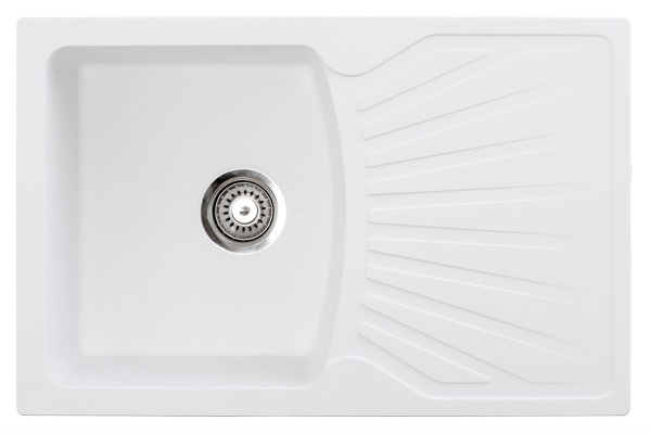 X QUADRO PLUS GRANIT SUDOPER BIJELI PRAVOKUTNI 77x50x19cm/sa sifonom fi 90mm